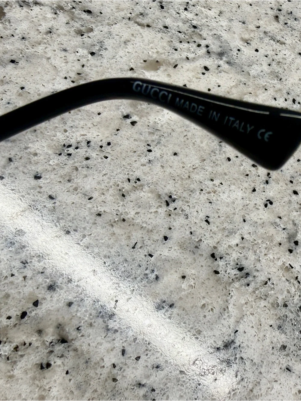 Gucci womens sunglasses. Black Frames with Purple Gradient Lenses